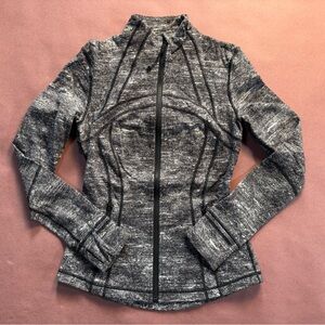 Lululemon Define Jacket Rush Jacquard Black White size 6